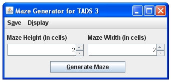 .jpg image of the 'Maze' dialog box