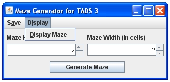 .jpg image of the 'Display Maze' menu item
