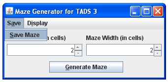 .jpg image of the 'Save Maze' menu item
